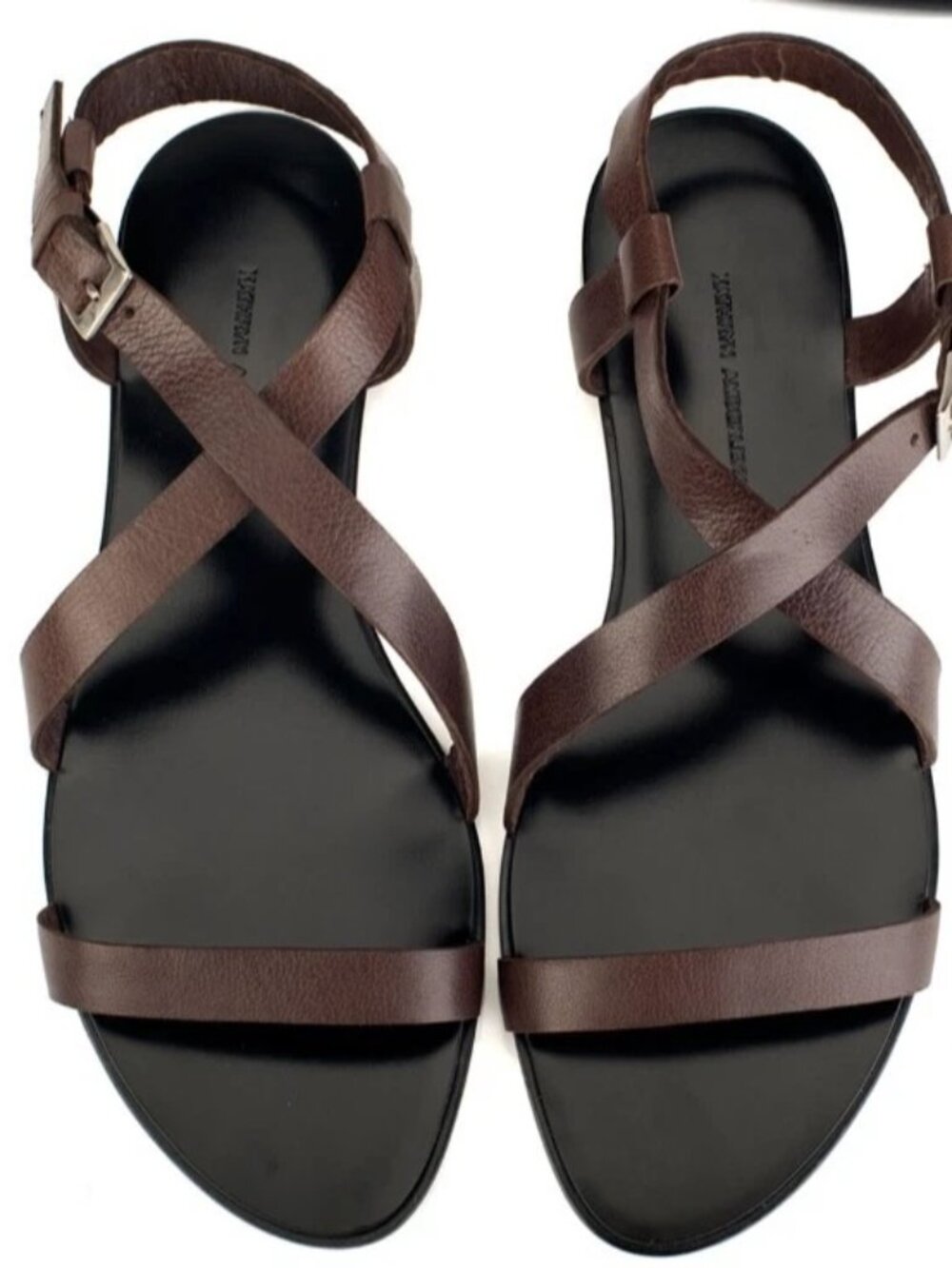 New Genuine Leather Flat Sandals NYC Designer Handmade